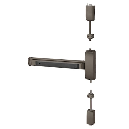 Grade 1 Surface Vertical Rod Exit Device, Wide Stile Pushpad, 32-in Device, 120-in Door Height, Clas